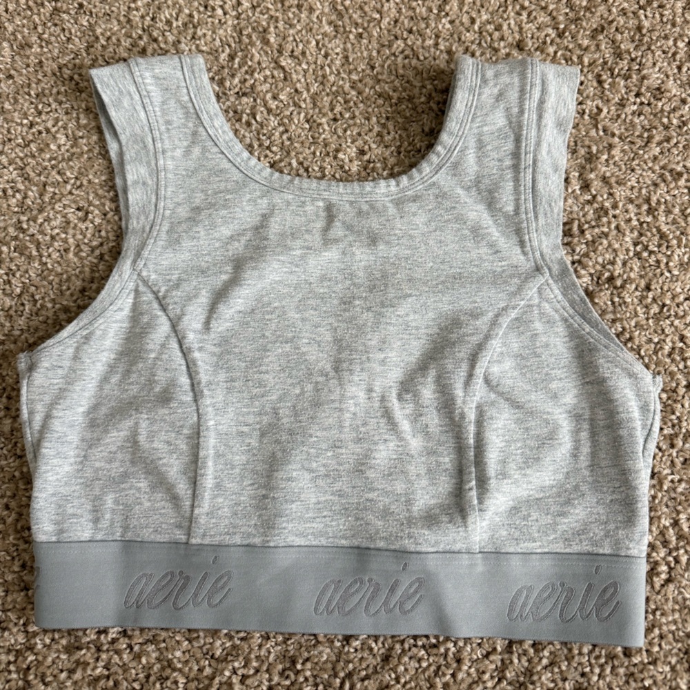 Aerie Light Gray Sports Bra
